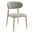 thumbnail image 3 of Set of 4 Boucle Finish Side Chair, Upholstered Dining Chairs with High Back, Decorative Home Furniture (Gray), 3 of 7