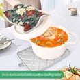 thumbnail image 3 of Yayeee Pot Holders Kitchen Heat Resistant with Pocket 7"x9.8" Cotton Oven Cooking Hot Pads, Christmas Blooms, 3 of 7