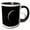 Black/White, variant on 3drose, Way over Yonder Scene from Space with an Asteroid and Distant Blue Planet, 11oz Mug