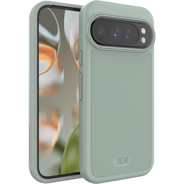 TUDIA Funda MergeGrip para Google Pixel 9/Pixel 9 Pro, Protección Resistente, Color Verde Lirio