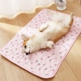 thumbnail image 6 of Pet Cooling Mat, Self-Cooling Ice Silk Cooling Pad, Pink X-Size 15.7 x 11.8 Inch, Summer Cooling Pet Bed for Small Medium Dogs Cats Teddy Keep Cool for Summer Indoor Outdoor Use, 6 of 8