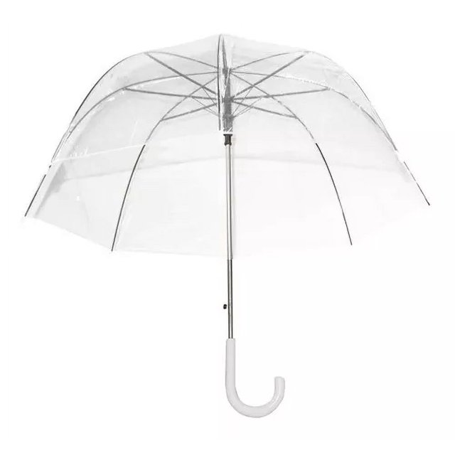 Paraguas Con Forma De Hongo De Pvc Transparente Color Blanco
