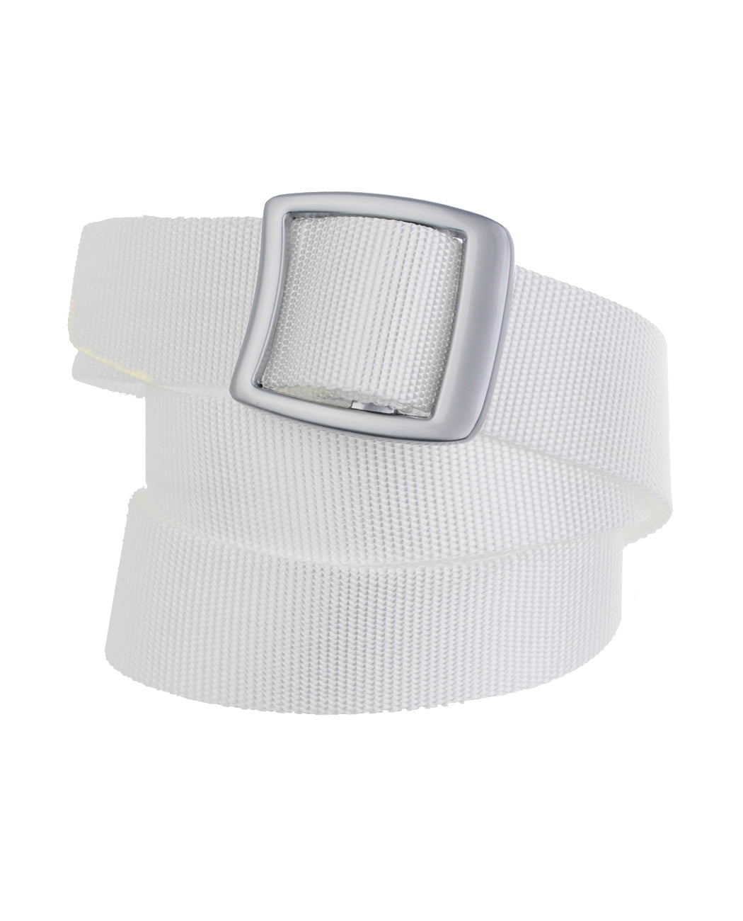 NYFASHION101® NYFASHION101® Waterproof Nylon Ribbed bing Slide Buckle Duty Belt WHT, S/M