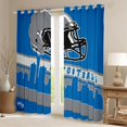 thumbnail image 2 of Homewish Boys Ball Lover Black Out Curtains,Rugby Football Sport Curtains Pack of 2 (42x63 Each),Blue Gray White Bedroom Curtains For Teens,Ultra Soft Home Decor, 2 of 6