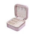 thumbnail image 4 of Caja de Almacenamiento de Joyas Cremallera Pequeña de Dos Capas con Pantalla Caja de Joyería Cuadrada Regalo de Terciopelo para Reloj Collares , Gloria  joyero, 4 of 9
