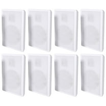 8 Rockville RockSlim White Home Theater 5.25" 240w Easy Wall Mount Slim Speakers