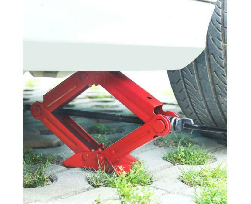 2 Ton Heavy Duty Scissor Jack Auto Car Emergency Chromed Crank Handle