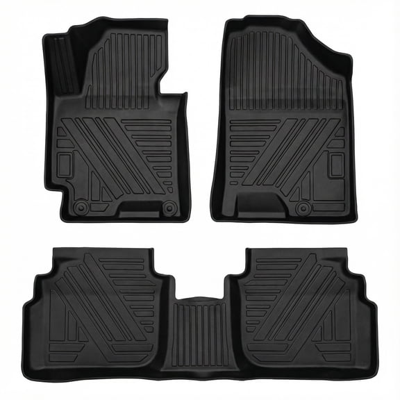 For  Kia Forte 2014-2018 TPE Floor Mats -Set Waterproof Durable & Non-Slip