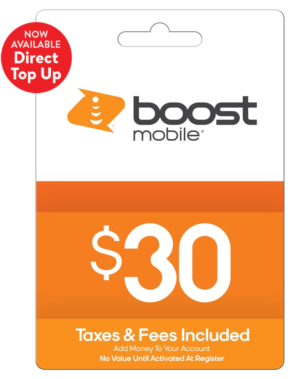 Boost Mobile 30 Direct Top Up