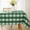 Plaid, variant on St Patrick''s Day Shamrock Rectangle Tablecloth, 60x84 Inches, Using Green Washable Soft Wrinkle Free Polyester, Checkered Fabric Spillproof Textured Table Cloth for Indoor & Outdoor Daily Use