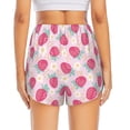thumbnail image 4 of Goofa Floral Strawberr Printed Women 2 in 1 Running Shorts,Quick Dry Athletic Workout Shorts,High Waisted Athletic Shorts with Liner Pockets-Large, 4 of 9