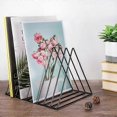 thumbnail image 2 of Metal Magazine Rack, Triangular Desk Organizer with 9 Compartments for Office, Documents, CD, Magazine, 2 of 5