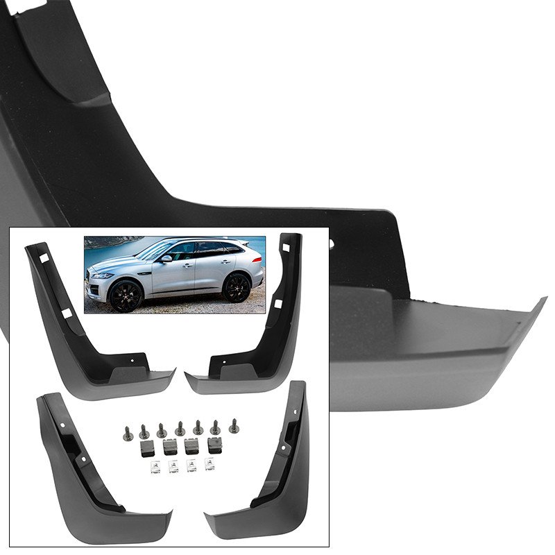 Front Rear Mud Flaps Splash Guards 20172019 Jaguar FPace Mudguards