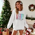 thumbnail image 4 of KimSoong Merry and Bright Sweatshirt Women Merry Christmas Letter Print Long Sleeve Sweater Xmas Crewneck Pullover Casual Blouse Tops, 4 of 9