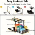 thumbnail image 3 of 2-Tier Sliding Under Sink Organizer - Rustproof Metal Storage for Kitchen & Bathroom Cabinets, 3 of 6