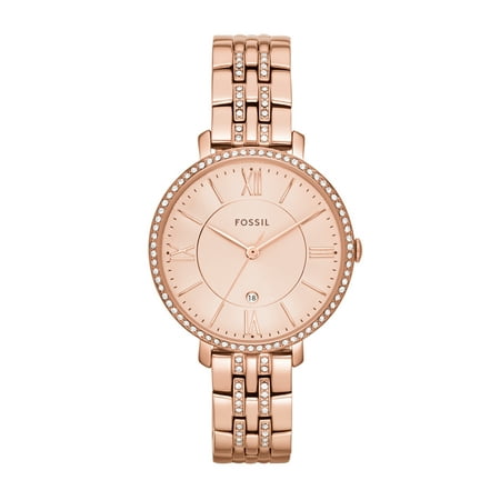 Fossil Jacqueline Women's Three-Hand Day-Date, Rose Gold-Tone Stainless Steel Watch