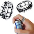 thumbnail image 1 of 2 uds/4 Uds anillos de pareja de moda anillo de acero inoxidable abridor de botellas giratorio anillo de fiesta abridores de botellas de cerveza versátiles, 1 of 6