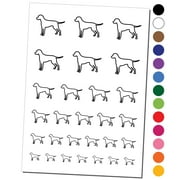 Dalmatian Dog Outline Water Resistant Temporary Tattoo Set Fake Body Art Collection - Black