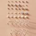 thumbnail image 2 of Zhuge 20-Pair Silvery Dainty Stud Earrings Multipack, Hypoallergenic Everyday Jewelry, Assorted Minimalist Designs for Women, 2 of 2
