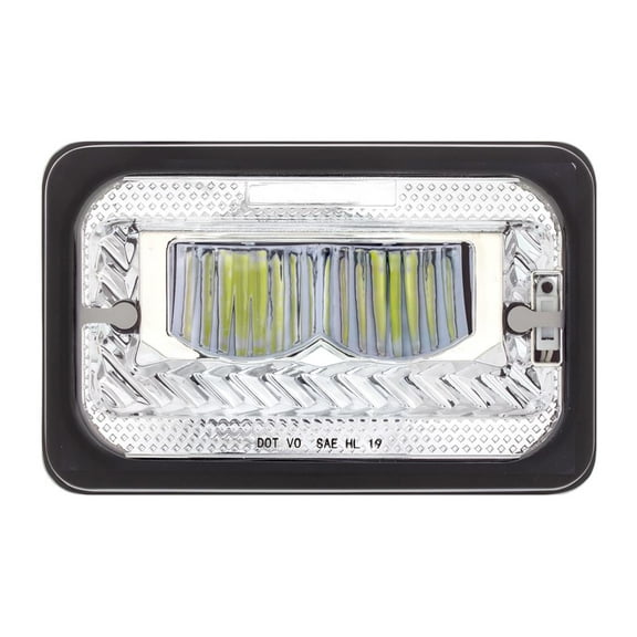 ULTRALIT - Heated 4" X 6" LED Headlight Low Beam - Chrome