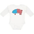 thumbnail image 3 of Inktastic Patriotic Pig Boys or Girls Long Sleeve Baby Bodysuit, 3 of 5