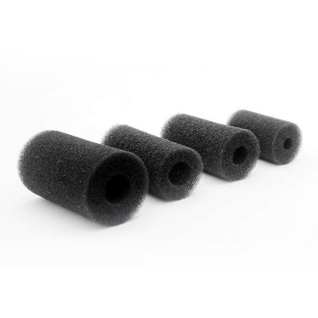 EHJRE 10 Pieces Useful Aquarium Ask Tank Filter Sponge Pad Black 4x8 Cm Hole 1.5