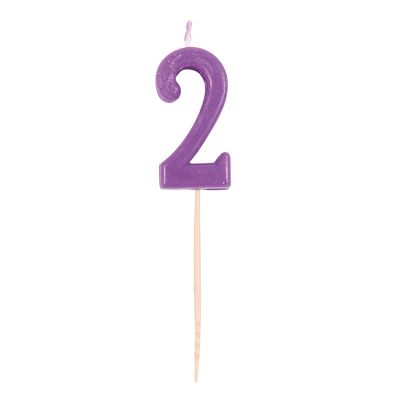 Purple Number 2 Candle Home Decor 1 Piece