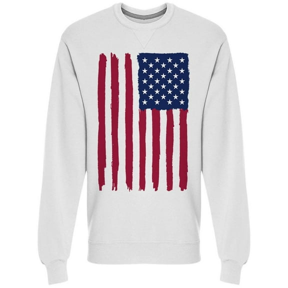 A Grunge, Usa Flag Sweatshirt Men -Image by Shutterstock, Male Small