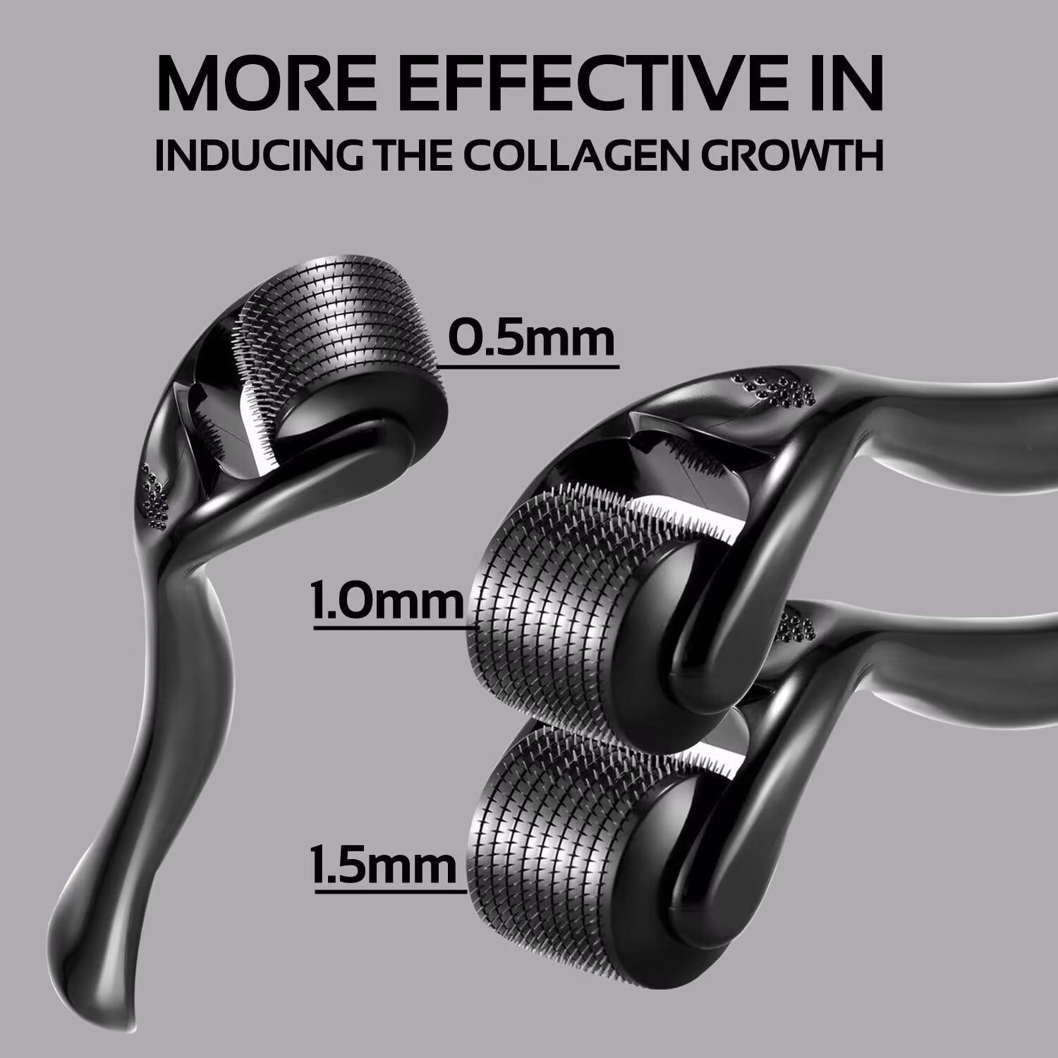 ENROSLU 3 Packs Derma Roller  540 Microneedle Roller for Face Body Beard Hair Growth, Titanium Micro Needles Roller for Home Use