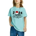 thumbnail image 3 of Odeerbi Kids Boys Girls Christmas T-shirt Christmas Print Casual Short Sleeve Tops Shirt Kids Clothes Mint Green, 3 of 4