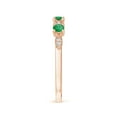 thumbnail image 5 of ANGARA Natural Emerald & Diamond Marquise and Dot Ring in 14K Rose Gold for Women (Size-2.7mm) | May Birthstone, Birthday, Anniversary, Jewelry Gift for Women | Natural Emerald Ring, 5 of 10