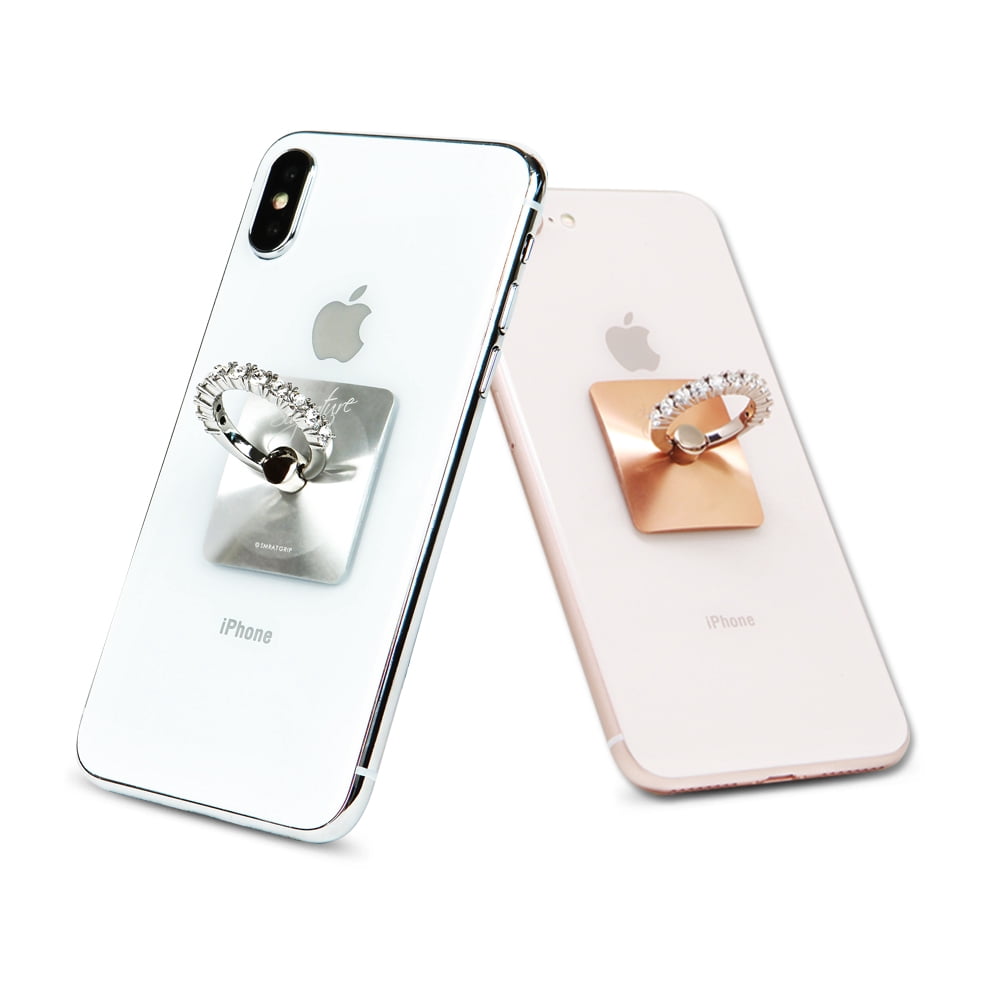 Smatixx Luxury Finger Ring Grip with Swarovski Crystal Stone Universal Kickstand Compatible with iPhone 11 Pro Max Samsung Galaxy S10, S10 Plus Note 10, 10 Plus Pixel 4 and More | Signature (Violet)