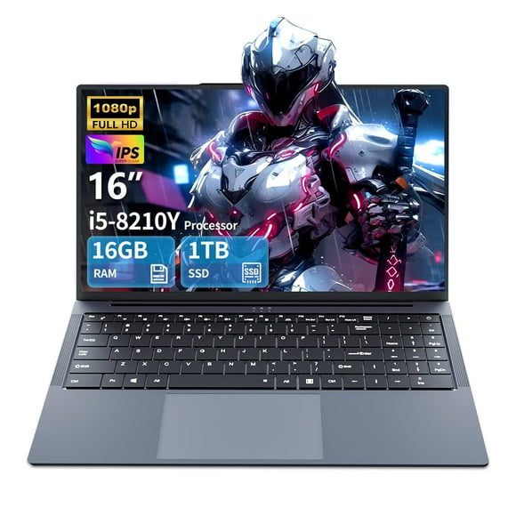 16 Inch Gaming Laptop, i5 Laptop up to 3.60GHZ, Laptops 1920 x 1200 HD Display, Traditional Laptop Computers 16GB RAM 1TB SSD, WiFi5, Webcam, BT5.0, Mini HDMI, RJ45, Bac