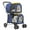 Navy Blue/Yellow, variant on Magshion Folding Double Dog Stroller for 2 Dogs, 4-in-1 Pet Stroller for Small Medium Dogs Cats, Navy Blue/Gray