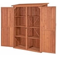 thumbnail image 5 of Leisure Season Multi Compartment Wood Storage Cabinet in Medium Brown, 5 of 7