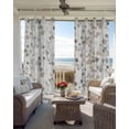 thumbnail image 4 of Gray Botanical Blackout Curtains 45 Inches Long for Bedroom, Farmhouse Spring Summer Floral Leaves Thermal Insulated Room Darkening Black Out Window Curtain Panels Grommet Drapes for Living Room, 4 of 8
