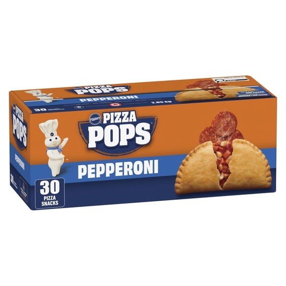 Pillsbury Pizza Pops, Pepperoni Flavour, Frozen Pizza Snacks, 2.85 kg, 30CT, Contains: Wheat, Milk., 2.850kg