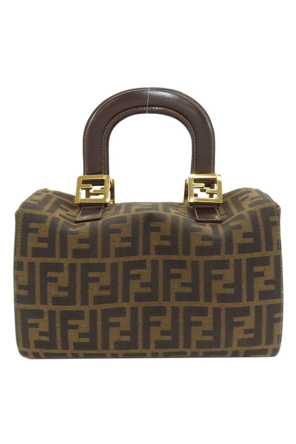 Pre-Owned Fendi Mini Boston Zucca Pattern Handbag Canvas Women's FENDI