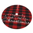 thumbnail image 3 of Faldas para árbol de Navidad a cuadros de 48 pulgadas, gruesas, para decoración navideña de invierno, para decoración rústica de Navidad, 3 of 8