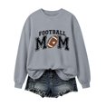 thumbnail image 4 of Football Mom Crewneck Sweatshirt Casual Pullover, 4 of 6