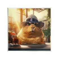 Stupell Industries Beaver & Summer Sunlight Animals & Insects Painting Unframed Art Print Wall Art, 12 x 12