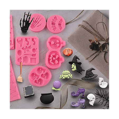 

Halloween Silicone Mold Pumpkin Silicone Cake Mold Skull Bat Candy Mold DIY Decorative Silicone Mold for Halloween Party