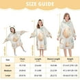 thumbnail image 4 of FORMRS Wearable Blanket Hoodie with Sleeves for Kids Cozy Flannel Sweatshirt, Gray Seashell, 4 of 7