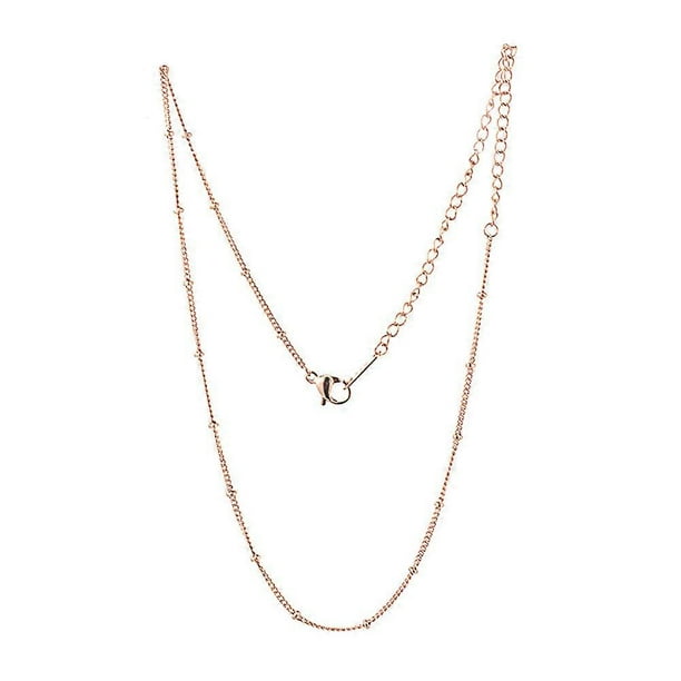 CHN-101 Fashion Rose Gold Contracted Titanium Steel Necklace Choker Jewelry Accessory