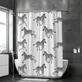 thumbnail image 2 of Coolnut Bath Shower Curtain Liners Running Zebras 72x72in Polyester Waterproof with 12 Curtain Hooks, 2 of 6