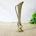 thumbnail image 4 of Jarrón de cisne de pavo real, artesanía de metal, decoración del hogar, fondo de bronce galvanizado, joyería, 4 of 5