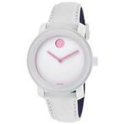 Movado Bold White Genuine Leather White Dial