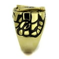 thumbnail image 3 of Anillo Color Oro Para Hombres de Acero Inoxidable Estilo Masonico Pepita, 3 of 4