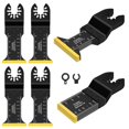 thumbnail image 1 of 12Pcs Titanium Bimetal Oscillating Saw Blade Set Precise Oscillating Multi Tool Blade for Cutting Soft Metal Wood Nail, 1 of 6