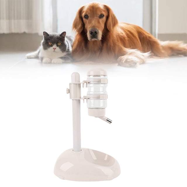 Distributeur d'Eau pour Animaux, Support de Bouteille d'Eau pour Chiens 500ml, Bol Distributeur d'Eau Automatique Réglable en Hauteur pour Petit Chien Chat